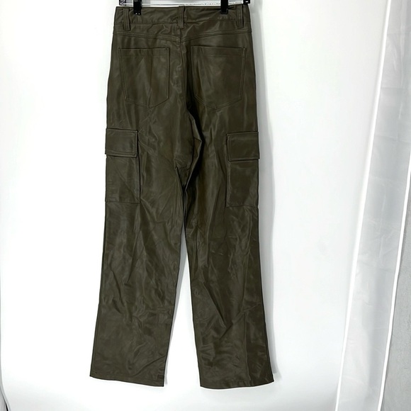 Zara NWT Full Length Faux Leather Pants 4 - Picture 6 of 7